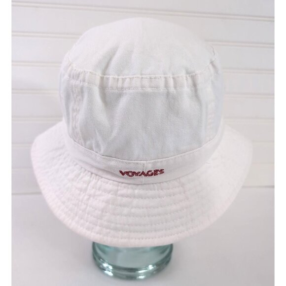Virgin Voyages Bucket Hat M/L White Logo Cotton Cruise Vacation Beach - Picture 3 of 9